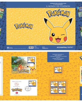 Folder Pokemon tiratura limitata + 23 francobolli