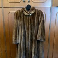 Cappotto lungo in pelliccia vera di visone