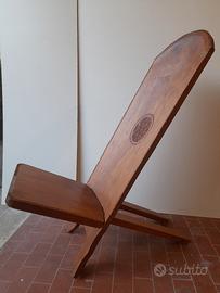 Sedia etnica in legno massello