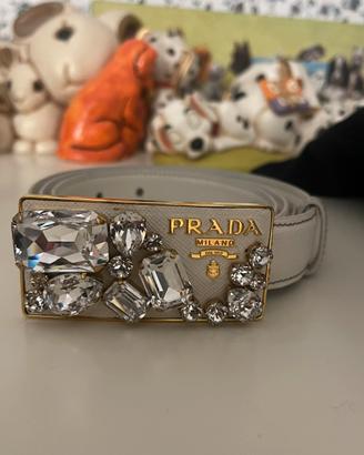 Cintura PRADA originale con fibbia gioiello