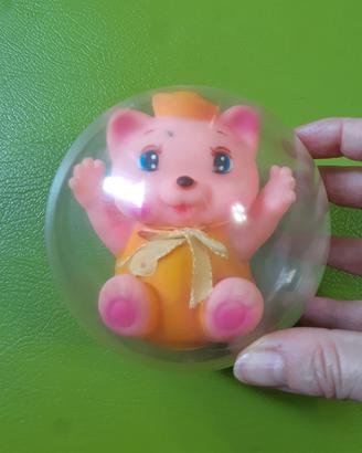Sfera con gattino rosa, vintage 