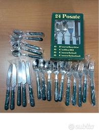 Set di 24 posate per 6 persone acciaio inox