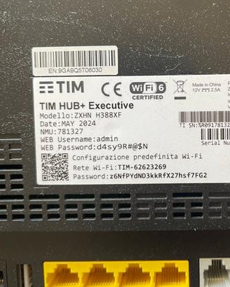 Modem TIM HUB+ Executive ZTE H388XF
