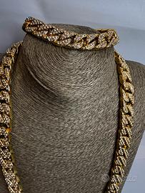 Set Collana + Bracciale Vintage anni 80/90 - 270g
