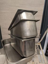 Vaschette professionali in acciaio inox gastronorm