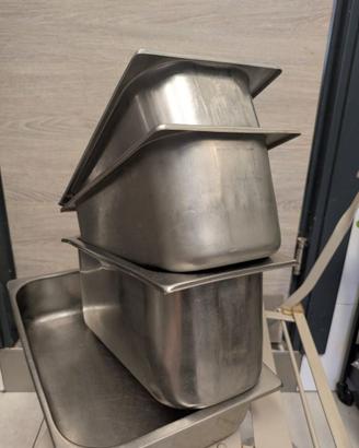 Vaschette professionali in acciaio inox gastronorm