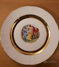 Servizio piatti dessert porcellana di Bohemia