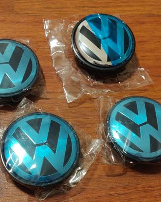 Coprimozzi borchiette cerchi logo Volkswagen 65mm