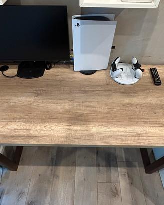 Scrivania Artigianale con struttura acciaio Corten