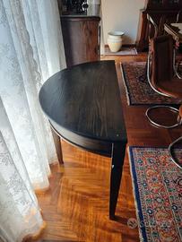 Tavolo mezzaluna legno antiquariato