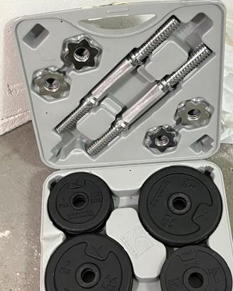 Set Manubri Domyos in Ghisa- 20kg con valigetta