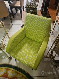 Vintage poltrona verde acido