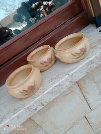 Ciotole  in ceramica porta vaso 