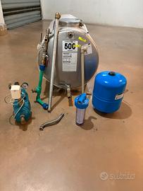 Cisterna acciaio 500 L con motore