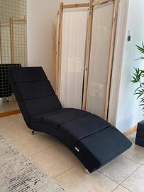 Lettino chaise longue grigio scuro Casaria