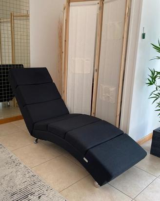Lettino chaise longue grigio scuro Casaria