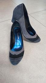 Scarpe décolleté 39 nero grigio