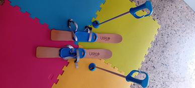Uski sci + slittino primi passi neve per bambino