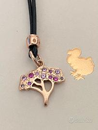 Collana dodo pomellato con albero e pietre