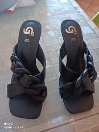 Sandalo ciabatta nero donna 37