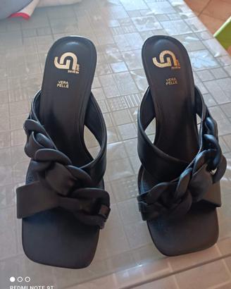 Sandalo ciabatta nero donna 37