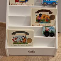 Libreria Montessori bianca x bambini da 1 a 5 anni