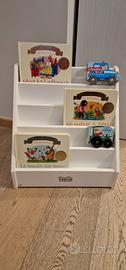 Libreria Montessori bianca x bambini da 1 a 5 anni