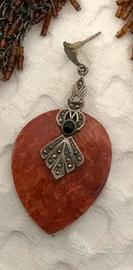 Orecchini diaspro rosso del 900