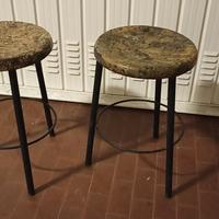 sgabelli industriali in ferro vintage 