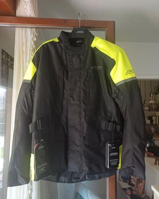 Giacca da moto AXO CABOT 2XL Black/Yellow Fluo – N