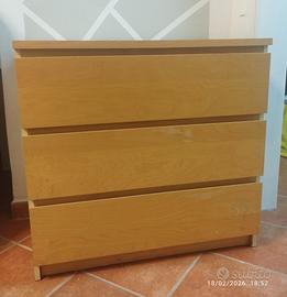 cassettiera Ikea malm 3 cassetti