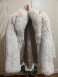 Pelliccia in vera Volpe bianca vintage anni 80