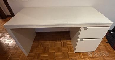 Ikea malm scrivania bianca