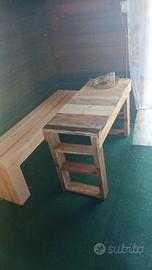 tavolino artigianale legno