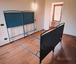Struttura letto in ferro antico restaurato.