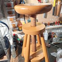 Sgabello Midcentury design massello firmato