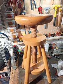 Sgabello Midcentury design massello firmato