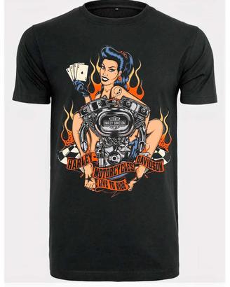 T-shirt stampa Harley Davidson Poker - taglia XL