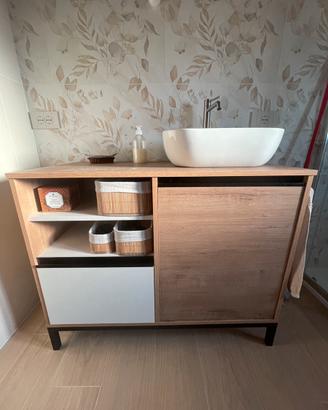 Mobile bagno + lavello + colonna + specchio