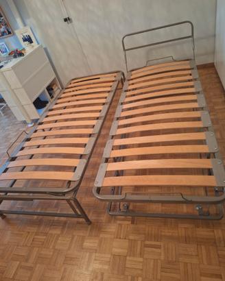 Reti a doghe letto singolo con secondo estraibile