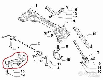 Braccio Posteriore Alfa Romeo Giulietta 50518711