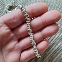 Bracciale a Cordina Placcato Argento - 19 cm.