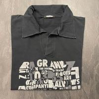 Maglia polo da uomo nera a maniche lunghe