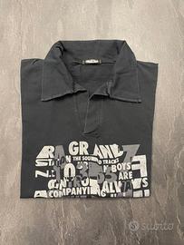Maglia polo da uomo nera a maniche lunghe