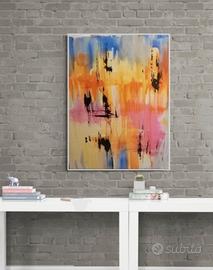 Dipinto olio su tela quadro astratto arte contempo