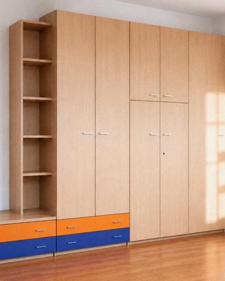 Armadio componibile 320x260 cm | Effetto rovere