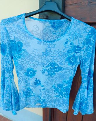 Maglietta Malibu con un design floreale e ampie ma