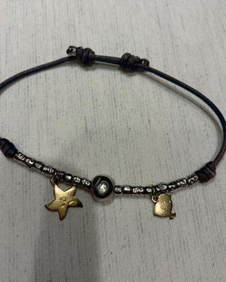 Bracciale Dodo Stella oro grande (2g) e pulcino