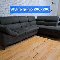 Divano angolare Stylife microfibra Poggiatesta Top