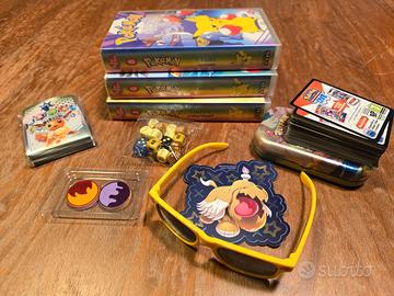 Lotto Pokémon VHS, dadi, occhiali, codici TCG Onli